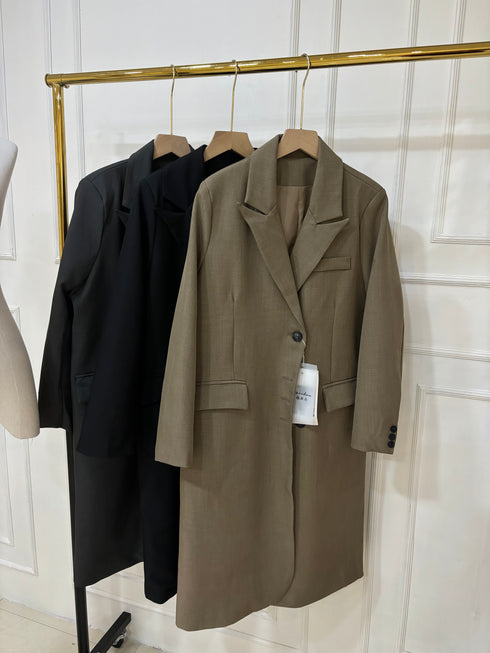 Ladies Formal Long Trench Blazer